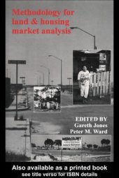 book Methodology For Land And Housing Market Analysis