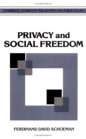 book Privacy and Social Freedom