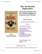 book The Territorial  Imperative