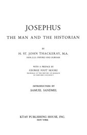 book Josephus: The Man and the Historian (2nd edition with new introduction)