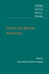 book Greek and Roman Aesthetics