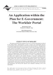 book Application within the Plan for E-Government: The Workfair Portal