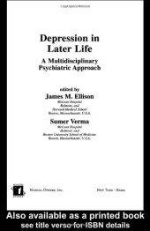 book Depression in Later Life: A Multidisciplinary Psychiatric Approach (Medical Psychiatry)