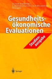 book Gesundheitsökonomische Evaluationen. 3. Auflage