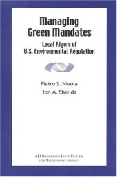 book Managing Green Mandates: Local Rigors of U.S. Environmental Regulation