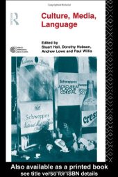 book Culture, Media, Language: Working Papers in Cultural Studies, 1972-79 (Cultural Studies Birmingham)