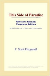 book This Side of Paradise (Webster's Spanish Thesaurus Edition)