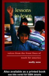 book Lessons to Learn: Voices from the Front Lines of Teach for America