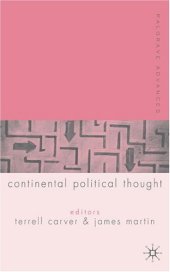 book Palgrave Advances in Continental Political Thought (Palgrave Advances)