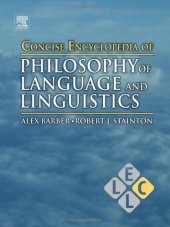 book Concise Encyclopedia of Philosophy of Language and Linguistics