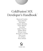 book Coldfusion MX Developer's Handbook