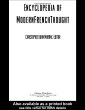 book Encyclopedia of Modern French Thought