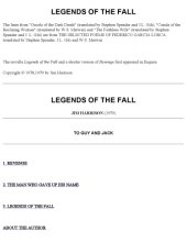 book Legends of the Fall (Paladin Books)