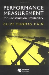 book Performance Measurement for Construction Profitability