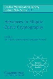 book Advances in Elliptic Curve Cryptography