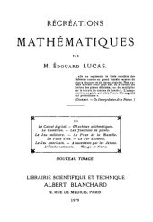 book Récréations mathématiques, volume 3