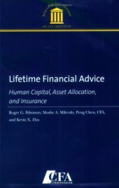 book Lifetime Financial Advice: Human Capital, Asset Allocation, and Insurance