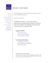 book Using a Spend Analysis to Help Identify Prospective Air Force Purchasing and Supply Initiatives: Summary of Selected Findings