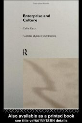 book Enterprise and Culture (Routledge Studies in Small Business, 4)