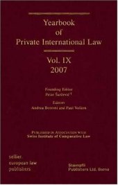 book Yearbook of Private International Law: Volume IX, 2007