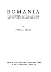 book Romania: The Jewries of the Levant after the Fourth Crusade