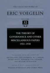 book The Theory of Governance and Other Miscellaneous Papers: 1921-1938