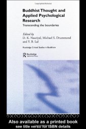 book Buddhist Thought and Applied Psychological Research: Transcending the Boundaries (Routledgecurzon Critical Studies in Buddhism)