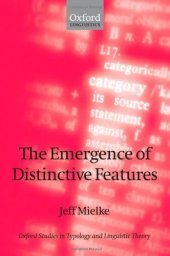 book The Emergence of Distinctive Features