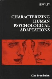 book Characterizing Human Psychological Adaptations - Symposium No. 208