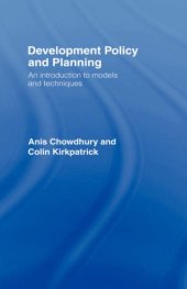 book Development Policy and Planning: An Introduction to Models and Techniques