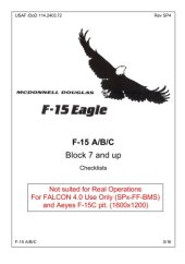 book F-15 A B C Block 7 and Up - Checklists