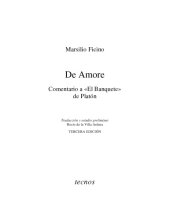 book De Amore: Comentario a El Banquete De Platon (Spanish Edition)