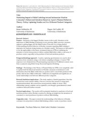 book Marketing Impact of Halal Labeling toward Indonesian Muslim Consumer’s Behavioral Intention Based on Ajzen’s Planned Behavior Theory: Policy Capturing Studies on Five Different Product Categories