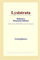 book Lysistrata (Webster's Thesaurus Edition)