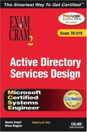 book MCSE Active Directory Services Design: Exam Cram 2 (Exam Cram 70-219)