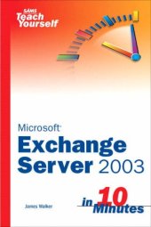 book Sams Teach Yourself Exchange Server 2003 in 10 Minutes