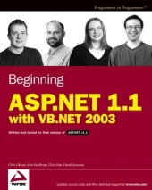 book Beginning ASP. NET 1. 1 with VB. NET 2003