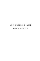 book Statement and inference, with other philosophical papers