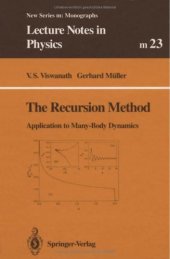 book The Recursion Method (Lecture Notes in Physics monographs)