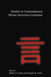 book Studies in Contemporary Phrase Structure Grammar