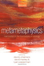 book Metametaphysics: New essays on the foundations of ontology