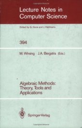 book Algebraic Methods: Theory, Tools and Applications