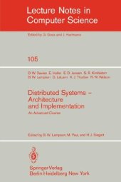 book Distributed Systems — Architecture and Implementation: An Advanced Course