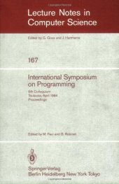 book International Symposium on Programming: 6th Colloquium Toulouse, April 17–19, 1984 Proceedings