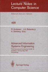 book Advanced Information Systems Engineering: Third International Conference CAiSE '91 Trondheim, Norway, May 13–15, 1991 Proceedings