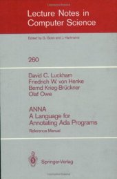 book ANNA A Language for Annotating Ada Programs