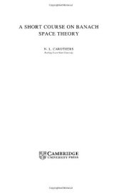 book A short course on Banach space theory