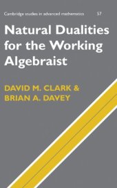 book Natural dualities for the working algebraist