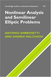 book Nonlinear analysis and semilinear elliptic problems