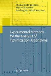 book Experimental methods for the analysis of optimization algorithms